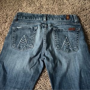 7 for all mankind mid rise boot cut jeans